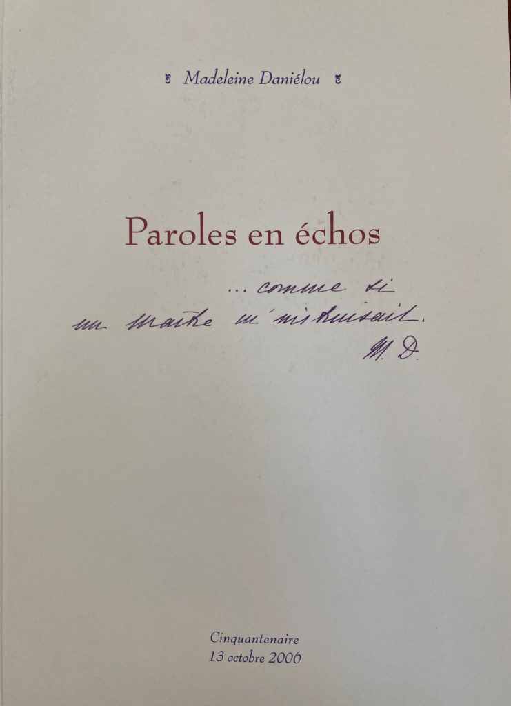 Paroles en échos